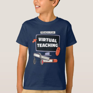 Camiseta Listo para la enseñanza virtual