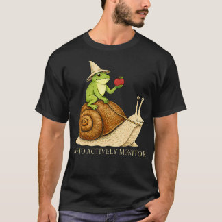 Camiseta Listo para monitorear activamente al divertido mae