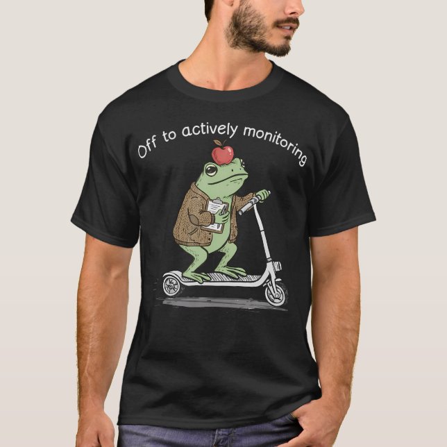 Camiseta Listo para monitorear activamente el scooter de ra (Anverso)