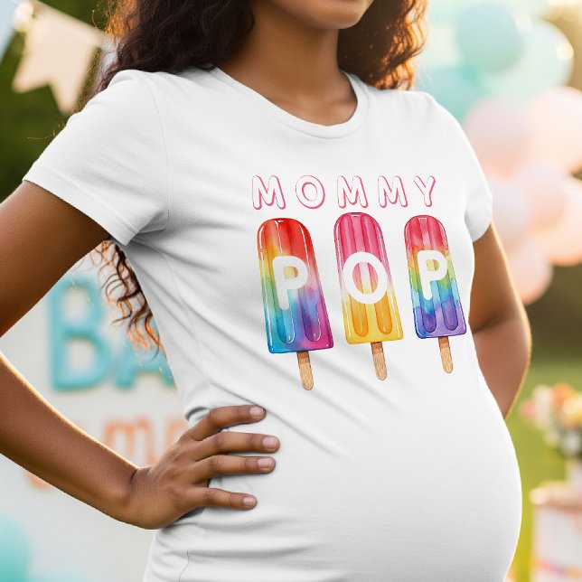 Camiseta Listo Para Pop Popsicle Mami Baby Shower (Ready To Pop Popsicle Mommy Baby Shower T-Shirt
)