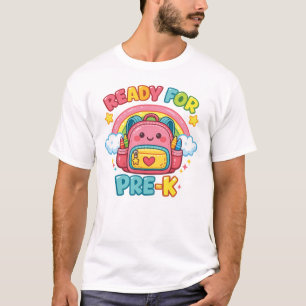 Camiseta Listo para Pre-K Diseño de regreso a clases con ar