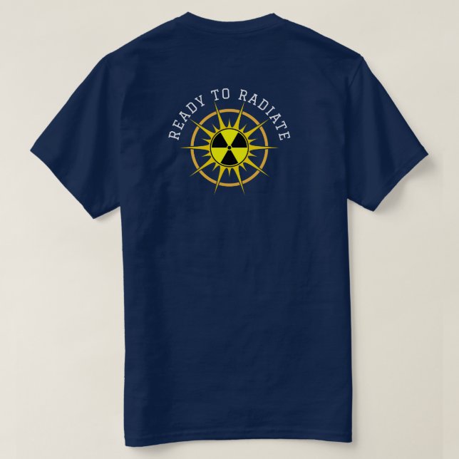 Camiseta Listo para radiación de graduación (Reverso del diseño)
