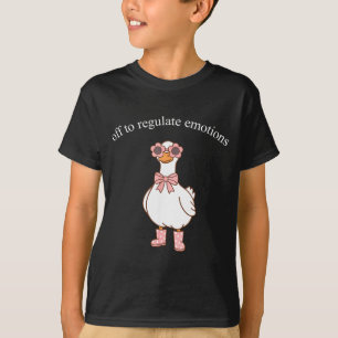 Camiseta Listo para Regular Emociones Ganso Lindo Meme Dive