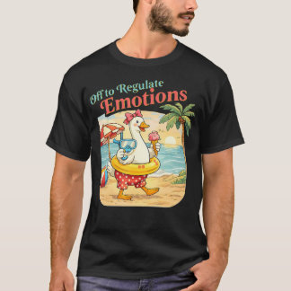 Camiseta Listo Para Regular Emociones Sel De Ganso De Playa