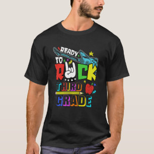 Camiseta Listo Para Rock De La Guitarra De Tercer Grado De 