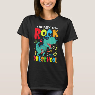 Camiseta Listo Para Rodar Dinosaurio Preescolar De Vuelta A