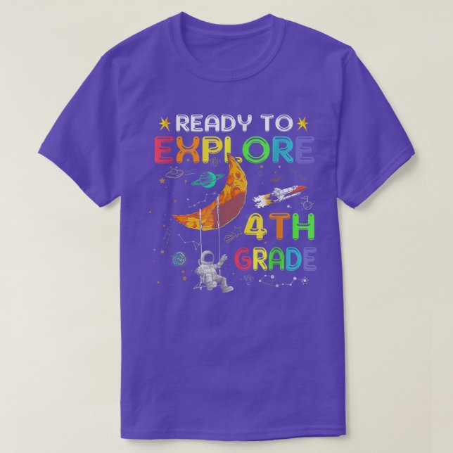 Camiseta Listo para superar el cuarto grado de astronauta c (Diseño del anverso)