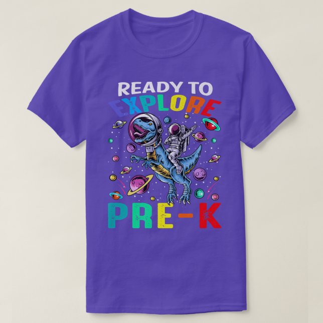 Camiseta Listo Para Superar El Espacio De Dinosaurios Astro (Diseño del anverso)