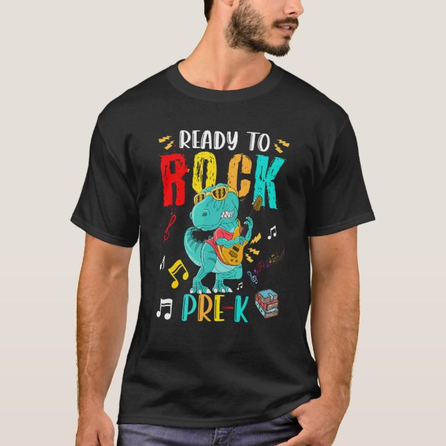 Camiseta Listo para tocar guitarra pre K rex (Anverso)