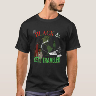 Camiseta Listo para vacaciones en Wanderlust, negro y bien