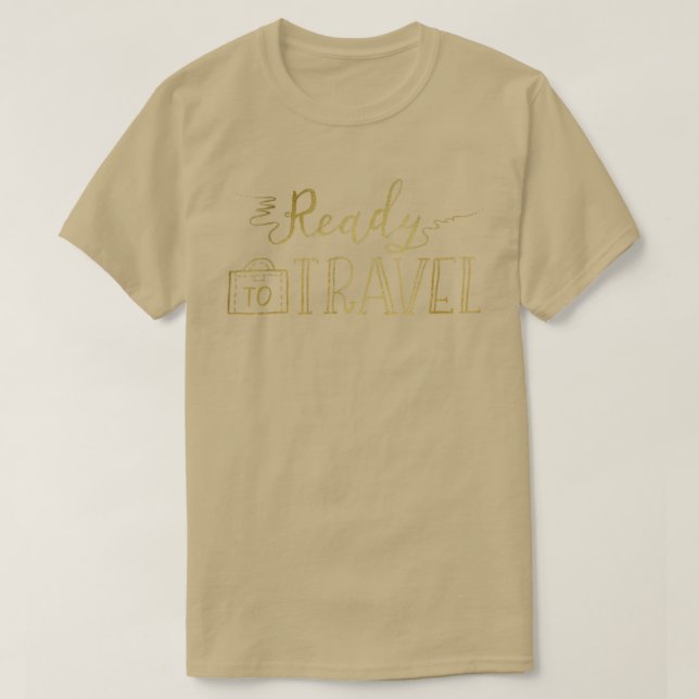 Camiseta Listo para viajar Gráfica de Novedad Casual divert (Diseño del anverso)