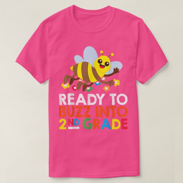 Camiseta Listo para zumbar en Abeja de 2º Grado de vuelta a (Diseño del anverso)