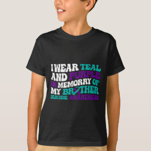 Camiseta Listón Morado Verde Claro Conciencia del Suicidio 