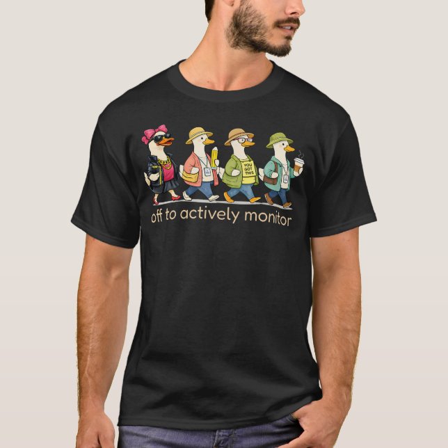 Camiseta Listos Para Supervisar Activamente El Día De Exáme (Anverso)