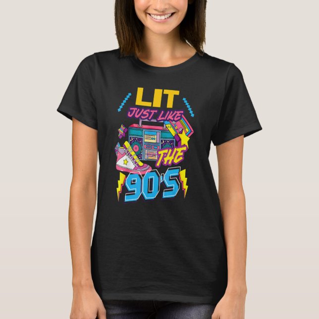 Camiseta Lit Just Like The 80's Party Costume Retro 80's No (Anverso)