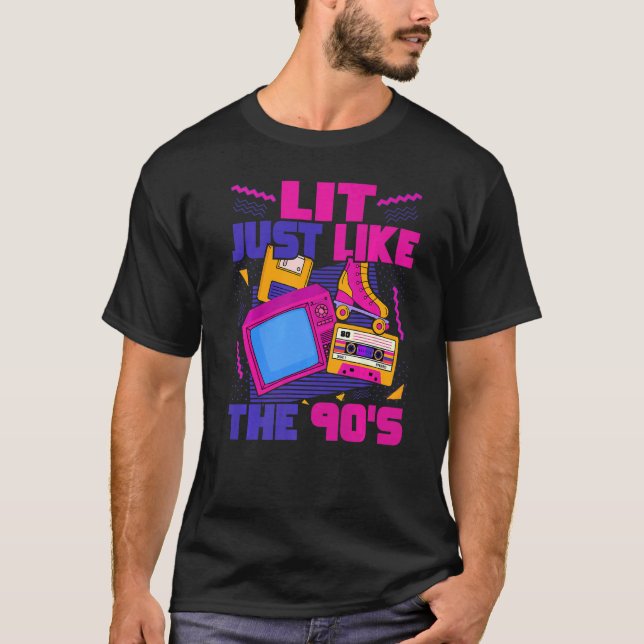 Camiseta Lit Just Like The 90s Nostalgia estética 1990 (Anverso)