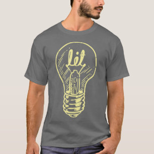 Camiseta Lit Light Bulbo Master Electrieman Hombres