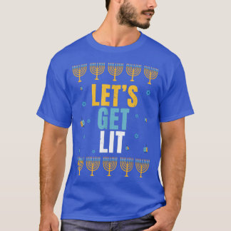 Camiseta Lit Menorah Light Chanukah Festividad Judía Ha