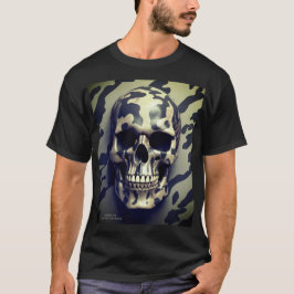 Camiseta LITE EXISTENCIAL Memento Mori Camo Skull Tshirt 1b