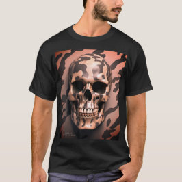 Camiseta LITE EXISTENCIAL Memento Mori Camo Skull Tshirt 1c