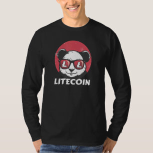 Camiseta Litecoin Ltc Cute Crypto Panda Sun Glasses Retro