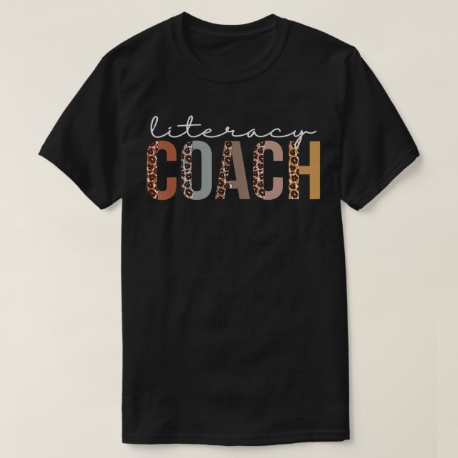 Camiseta Literacy Coach Leopard Appreciation Funny For Wome (Diseño del anverso)
