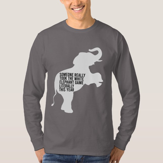 Camiseta Literalmente el peor regalo de elefante blanco (Anverso)