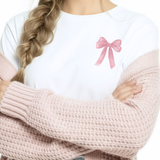 Camiseta Literalmente Solo Un Tema de Lazo Coquette Rosa