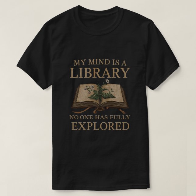 Camiseta literaria de Dark Academia | Mi mente es  (Diseño del anverso)