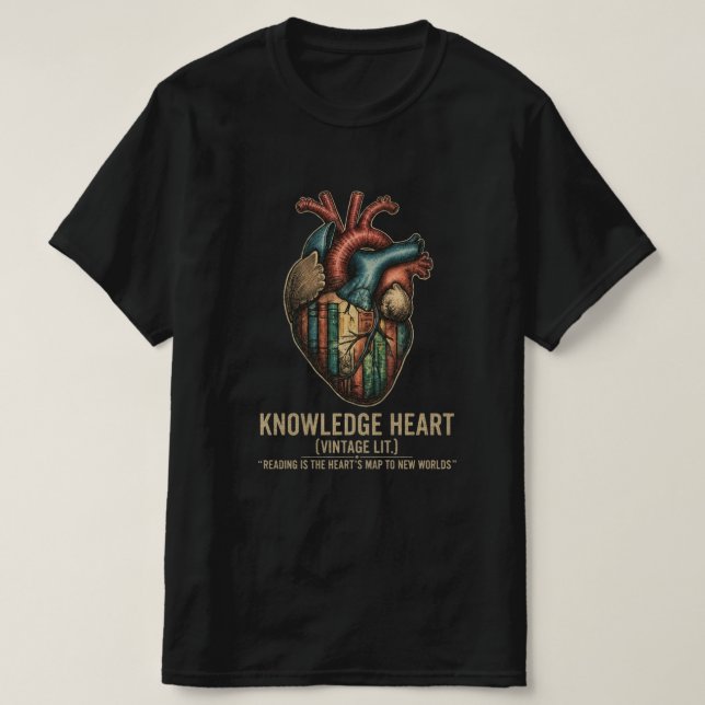 Camiseta literaria vintage Knowledge Heart | Anato (Diseño del anverso)