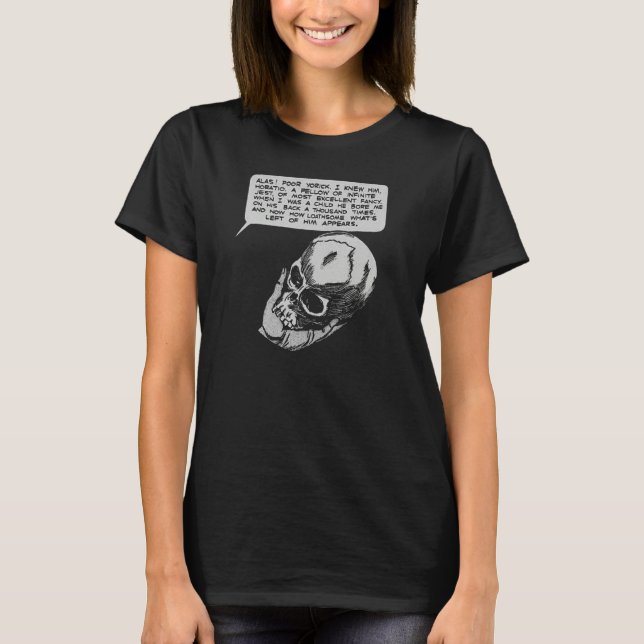 Camiseta Literature Shakespeare Poor Yorick Skull Shakespea (Anverso)