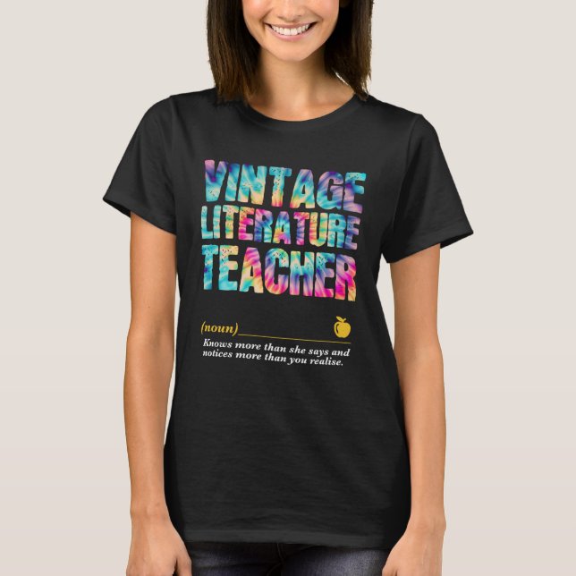 Camiseta Literature Teacher Appreciation Week Back to Schoo (Anverso)