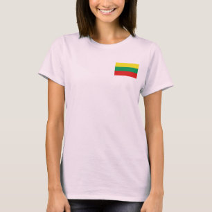 Camiseta Lithuania Flag and Map dk T-Shirt