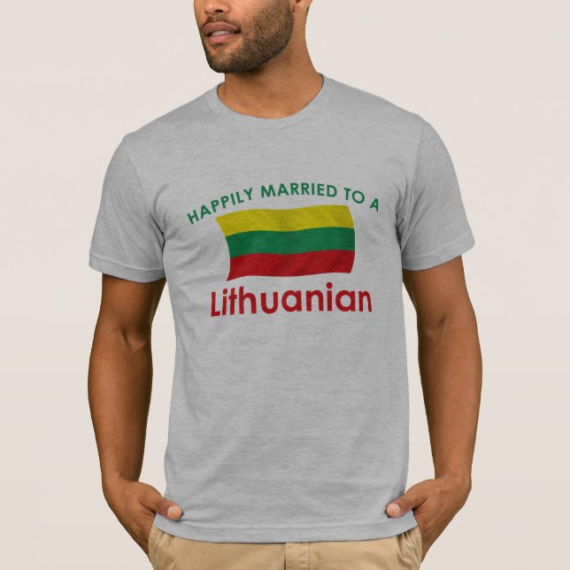 Camiseta Lithuanian feliz casado (Anverso)