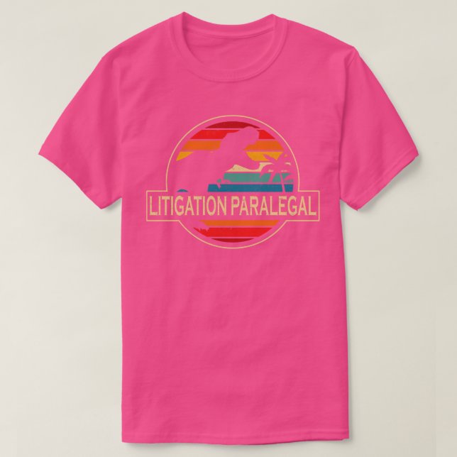 Camiseta Litigio Dinosaurio Paralegal (Diseño del anverso)