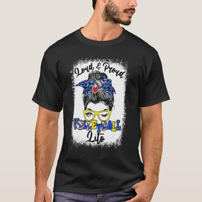 Camiseta Lito Messy Bun Bleached De Voleibol Ruidoso Y Orgu (Anverso)