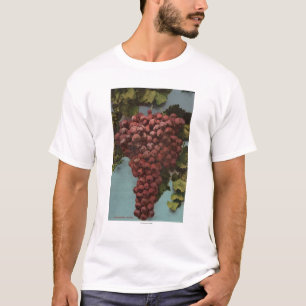 Camiseta Litografía de Chromo de la fruta de las uvas de