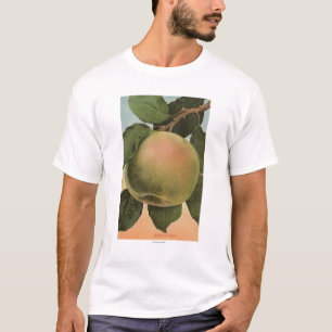 Camiseta Litografía de Chromo de la fruta de Newtown Pippe