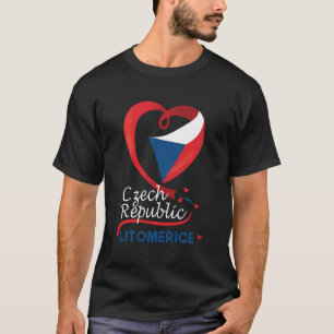 Camiseta Litomerice República Checa Bandera Corazón Cubiert
