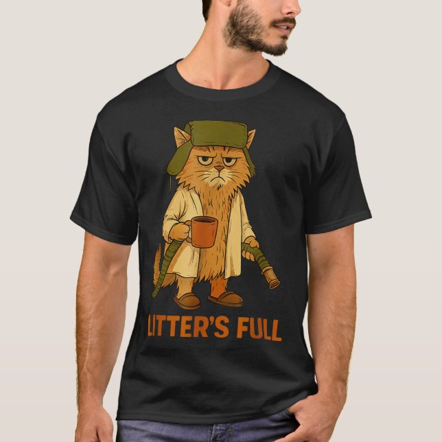 Camiseta Litter’s Full Funny Cat Lovers Christmas For Men W (Anverso)