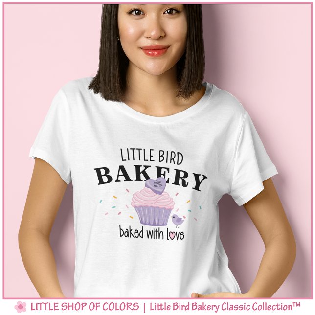 Camiseta Little Bird Bakery Cute Cupcake (Subido por el creador)