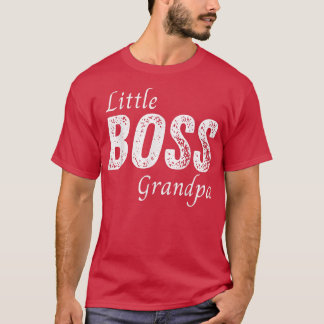 Camiseta Little Boss Grandpa Baby Children Toddler Boy Fath