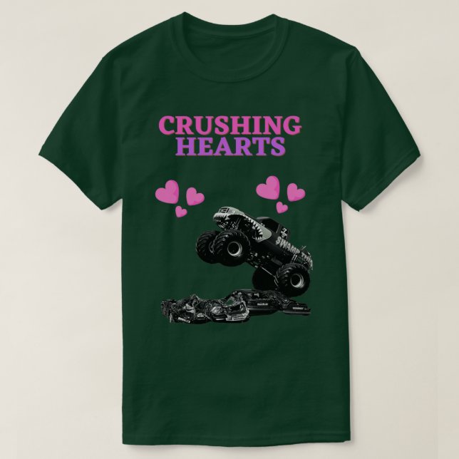 Camiseta Little boys monster truck Valentinex27s day print  (Diseño del anverso)