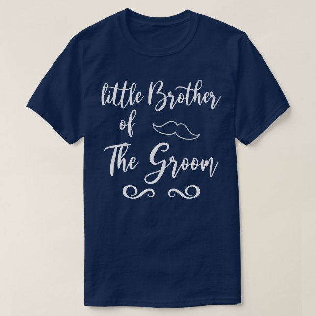 Camiseta Little Brother of Groom & Bride Wedding Matching  (Diseño del anverso)