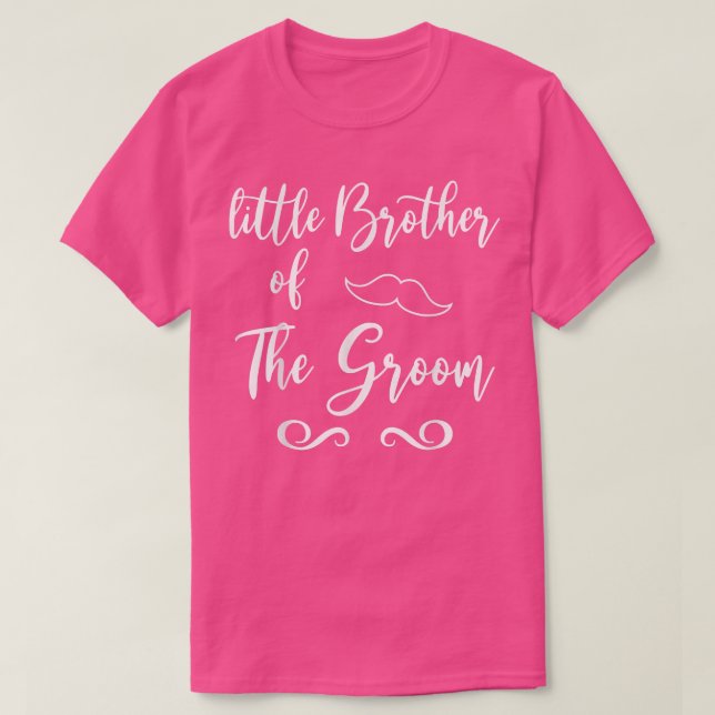 Camiseta Little Brother of Groom & Bride Wedding Matching  (Diseño del anverso)