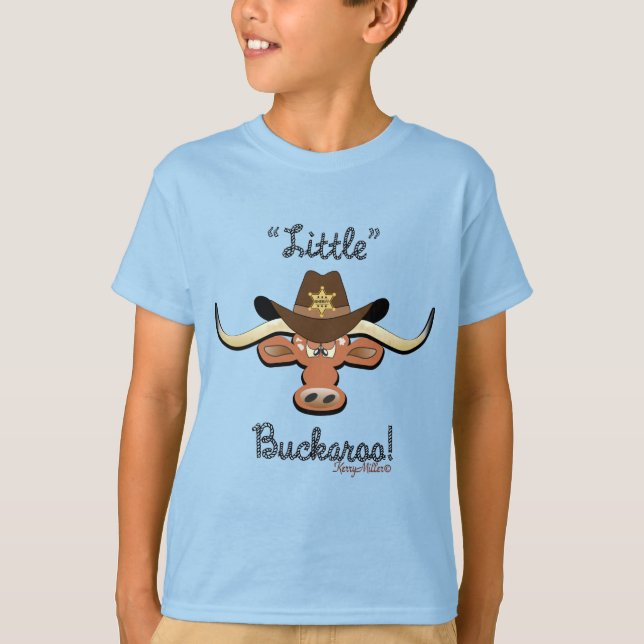 Camiseta Little Buckaroo, Longhorn Steer (Anverso)