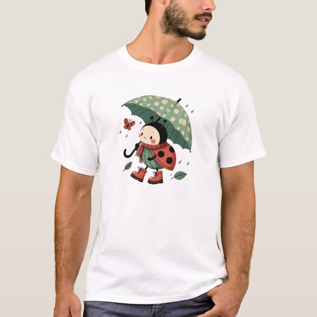 Camiseta Little Bug, Big Mood - Ilustracion de Ladybug lind (Anverso)