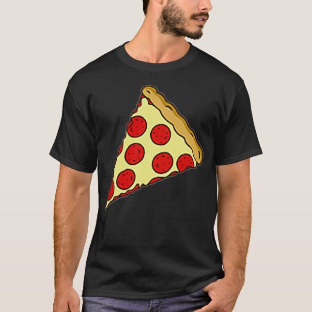 Camiseta Little Cheesy Pepperoni Pizza Slice (Anverso)