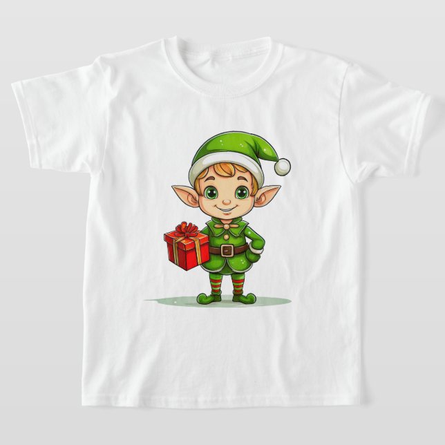 Camiseta Little Christmas Elf – Kids’ Holiday T-Shirt (Distribución)