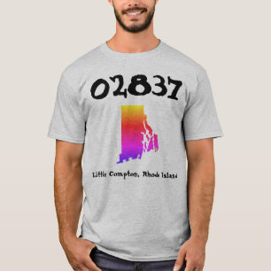 Camiseta Little Compton, RI Rainbow Zip Code - 02837
